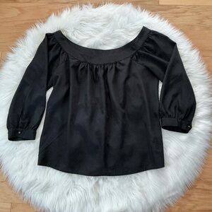Maeve Anthropologie Black Blouse Size Medium